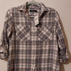 Women's Ralph Lauren Button Up Dress Shirt, Small